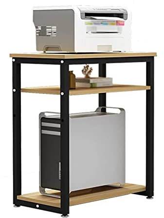 Estante del Soporte de la Impresora Soporte de impresora, mesa de impresora con almacenamiento, estante de impresora de CPU multifuncional de 3 niveles for impresora, CPU, escáner, fax, uso en la ofic