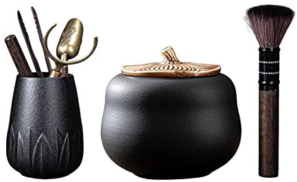 Duiaynke Juego de té Kung Fu, caja de té artesanal, infusor de té de cerámica, moderno hogar, centros de mesa, decoración de casa de té