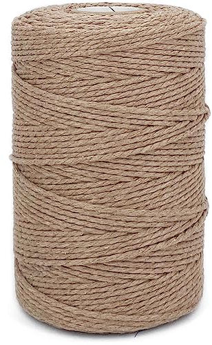 Spago di spago in cotone, 150 m, per macellai, cucina, artigianato, torrefazione, confezioni regalo, decorazione fai da te, giardinaggio, imballaggio, colore: marrone chiaro