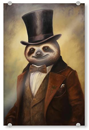 artboxONE Acrylglasbild 30x20 cm Tiere Herr Faultier - Bild faultier asiatisches Tier exotisches Tier