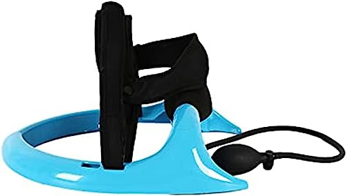 SPUZZO Zervikales Nacken-Traktionsgerät, aufblasbarer Nackenstrecker, schmerzlinderndes Nackenmassagekissen, Nackentrainer mit Luftpumpe for Steifheit, Wiederherstellung der Nackenkurve