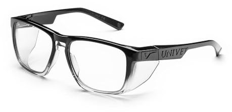 UNIVET Schutzbrille Diamond/After Dark EN 166 Scheibe klar +2 PC