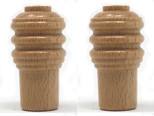 fiXte Large Wooden Ridged Cord Pull Curtain Roman Blind Light Bathroom Kitchen Fan Natural Wood (Pack of 2)