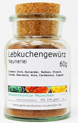 Lebkuchengewürz Neunerlei 60g im Glas Gewürzkontor München