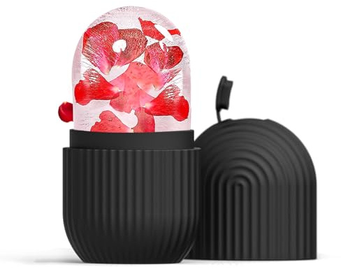Joyeee Ice Roller, Reutilizable Ojo Masaje con hielo Belleza facial Cuidado de la piel Compresa de hielo Reduce los poros, antiarrugas, reduce la hinchazón, mejora la elasticidad de la piel (Negro)
