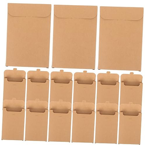 PartyKindom 20 Stück Kraftpapier Postkarten Aufbewahrungsbox Stabile Kartenbox Mit Diy Blanko Umschlägen Kreative Verpackung Für Grußkarten Geschenkbox Platzsparend Und Langlebig