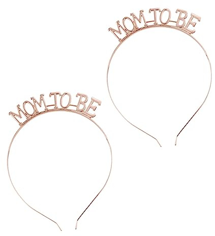 Housoutil 2St Mom To Be Huvudband i Roséguld Elegant Håraccessoar för Bröllop och Fester och Bekväm Design för Förväntande Mammor