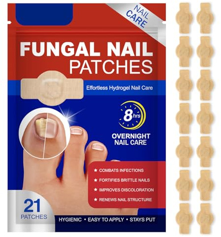Fungal Nail Treatment for Toenail,21pcs Multi-Purpose Toe Nail Patches,8-Hours OverNight Renewal-Safe & Painless