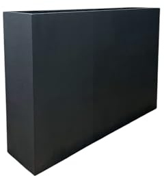 Genérico Jardinera Slim Rectangular Moderna en hormigón Reforzado con Fibra de Vidrio para Exterior e Interior, Rectangular 25CM X 70CM X 1M. Gris Antracita