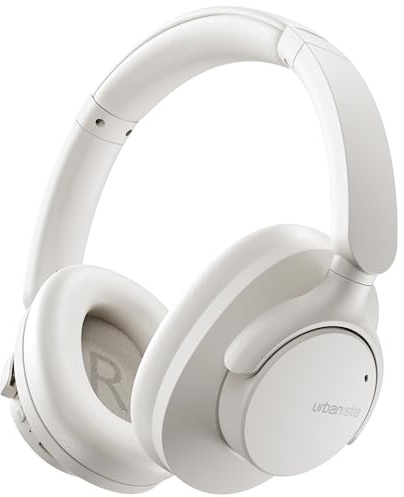 Urbanista aktiva brusreducerande hörlurar, trådlösa Bluetooth over-ear hörlurar, 50H Play, High Res ljud, hopfällbara overhead hörlurar, djup bas, bekväm passform, multipoint anslutning, Valencia