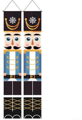 Weather Resistant Christmas Decoration Banner Colorful Santa Claus Theme Perfect for Yearly Holiday Celebrations