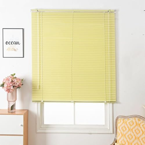Gelb Verdunkelungsrollo Aluminium Jalousie Seitenzugrollo Plissee Schalusie Fenster Jalousien Sonnenschutzrollos Für Haus/küche/büro,Individuell Gestaltbar (80×150cm)
