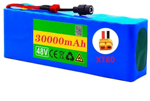 Batterie 48V 30Ah pour vélo électrique Batterie au Lithium 13S3P Ebike avec Chargeur Batterie au Lithium Batterie de Scooter XT60/T Plug Pack de Batterie au Lithium pour Kart XT60 Plug,48V 36Ah
