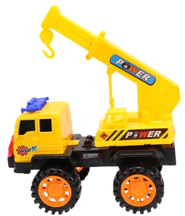 FRCOLOR Large Plastic Crane for Engineering Truck Plaything Safe Non-deformable Construction Vehicle Model Early Educational Car for Boys and Interactive Fun