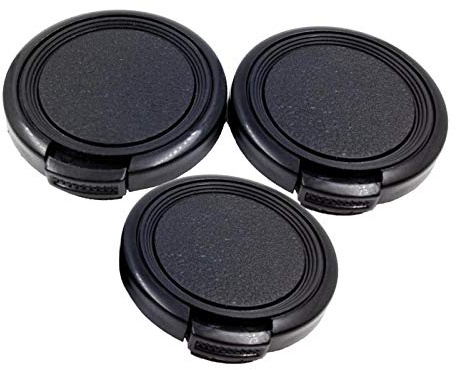 3Pieces Universal Snap-on Front Lens Cap for Mini DV Camcorder Black 34mm
