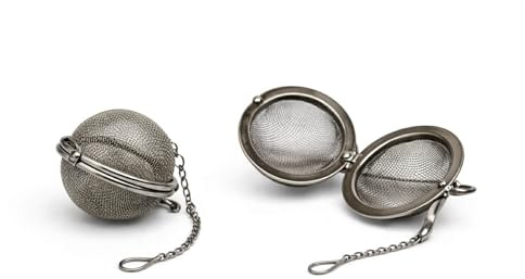 Stainless Steel Tea Infuser Ball 5cm – Fine Mesh Strainer with Chain for Loose Leaf Tea, Herbal Tea, Coffee, and Spices – Durable Reusable Steeper for Teapots, Mugs, and Cups