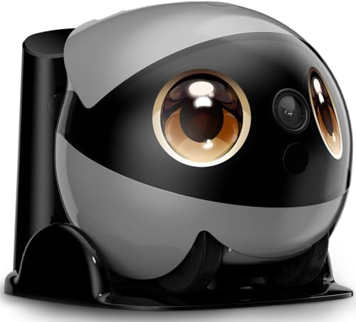 JORCEDI Smart Home Surveillance Robot Featuring A 3k Hd Camera With Monitoring And Night Vision Capabilities Intelligent Patrol Mode Automatic Charging Includes 128gb Memory Card (Grey)