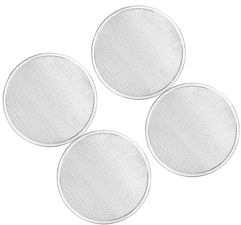 Ciieeo Ensemble 4 Pièces Plaques à Pizza Aluminium 20 Cm, Plaque à Pizza Antiadhésive Perforée pour Four, Cuisson Homogène et Croustillante, Ustensiles de Cuisson Polyvalents Cuisine