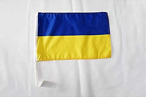 AZ FLAG Autofahne Ukraine 45x30 cm Ukrainische Mesh-Polyester Saugnapf