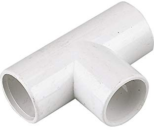 Solvent Weld 21.5mm 90 Degree Overflow Pipe Tee - Pack of 10