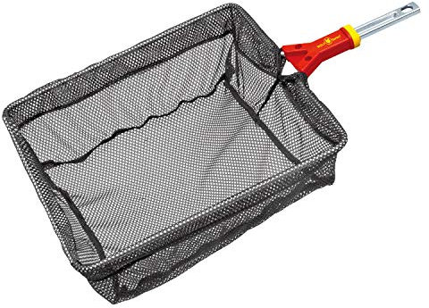 WOLF-Garten multi-star Teichkescher WK-M (Kescher mit feinen Maschen, 35 x 30 cm Seitenlänge, ideal zur Entfernung von Laub, Wasserlinsen, Algen im Gartenteich & Umsetzen von Fischen) 71ANA011650