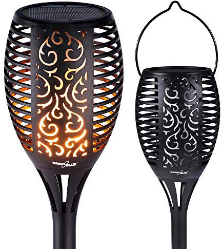 Green Blue gb156 Solar antorcha de jardín efecto de llama muy realista (1 unidad) 96LED