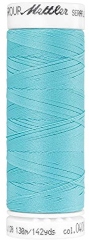 Mettler SERAFLEX elastischer Nähfaden 130 m Aqua türkis Fb. 408
