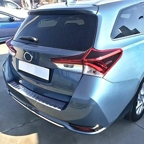 Recambo | Protector de Parachoques trasero | Compatible con Toyota AURIS Touring Sports | Facelift | a partir de 2015 | Acero Inoxidable Cromado | Protección borde de carga