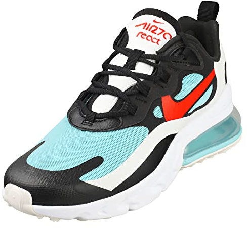 Nike Donne Air Max 270 React Running Trainers DA4288 Sneakers Scarpe (UK 6 US 8.5 EU 40, Black Chile Red Bleached Aqua 001)