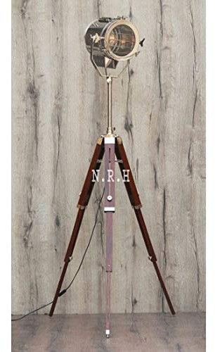 Lampadaire sur trépied - Design moderne - En bois - Pour le salon