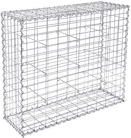 Juego de 2 gaviones de piedra, gaviones de jardín, cesta de alambre, cesta de piedra, grosor del alambre: 4, incluye espaciador (100 x 80 x 30 cm)
