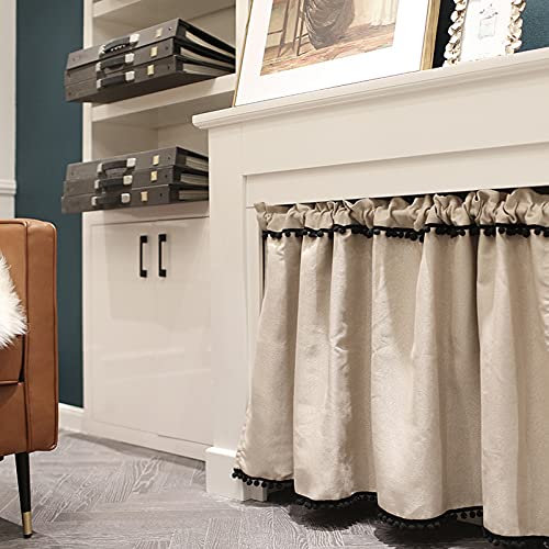 izielad Tendina da Cucina per Finestra a Vetro, Corta con Merletto, Mantovana Decorazione Cáfe, 130x80cm