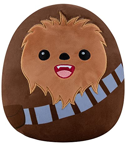 Squishmallows SQK0015 – Chewbacca 25 cm, officiella Kelly Toys plysch, supermjukt gosedjur