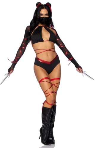 Leg Avenue Lethal Ninja Kostüm für Damen, 5-teilig