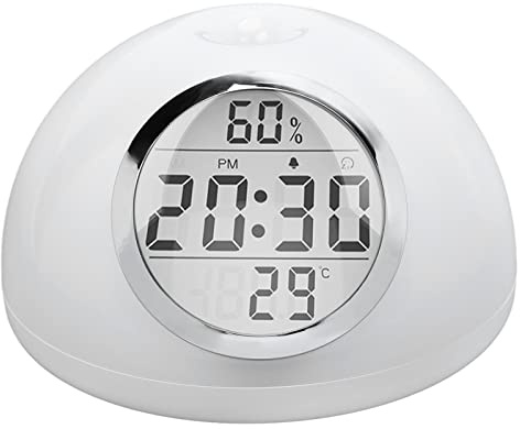 Wake Up Light, Geste Smart Sunrise LCD Wecker Licht, 7 Farben Atmosphärenlampe, Sunrise Simulation Augenschutz, für Kinder mit Schwerem Schläfer