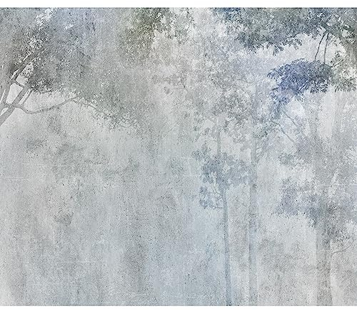 murando Fototapete Premium-Vlies Wald 350x256cm Foto Tapete Schlafzimmer Vliestapete XXL Wandtapete Motivtapeten Bildtapete 3d Effekt Wand Dekoration Flur Bäume Natur Landschaft grau