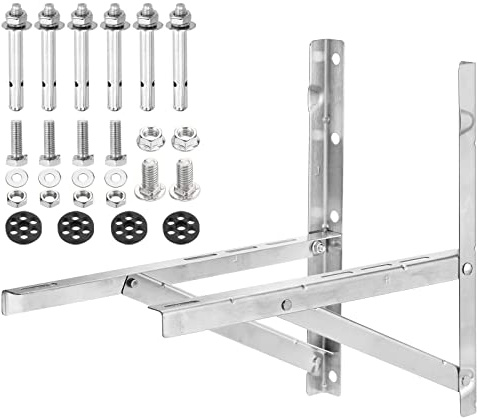 PATIKIL Mini Dividido Pared Montaje Soporte, Soporte para 9000 a 24000BTU, 1 Juego Hasta a 396lbs Condensador Sin Ductos Aire Acondicionador, Calor Bomba Sistema Acero Soporte