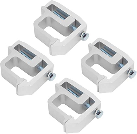Truck Topper Befestigungsklemmen Truck Topper Cap Clamps Aluminiumlegierung 4 Stück Truck Topper Cap Clamps Universal-Montageklemmen Truck Caps Silbrige Truck Cap Clamps für Truck