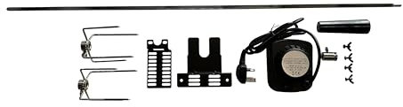 BBQ Rotisserie Kit with Quiet Heavy Duty Spit Motor - 36 Inch Length (with Electric Operated Motor)