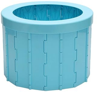 Campingtoilette Camping Toiletten Notfall Toilette Faltbar Mobile Toilette Klappbar Für Unterwegs Für Zuhause Faltbar Tragbar Erwachsene Für Auto Ausflug Notfall Freien (Blue,33.5x25.5x25.5cm)