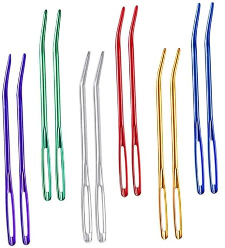 SEWOART 12st Großer Augengreifer Große Einfädelnadel Sicherheitsnadel Professionelle Nähnadel Webnadel Nähnadel Mit Quilt-griff Tragbare Nähnadel Multifunktionsnadel Nadeln Aluminium