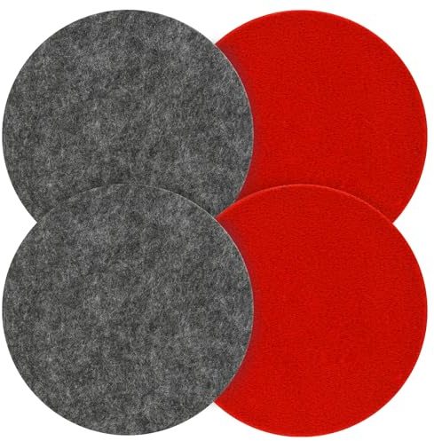 Polierfilz 125mm, BESPOTCL 4pcs Polieraufsatz Kompatibel mit Bosch Exzenterschleifer Auto Polier 125mm klett Exzenterschleifer Zubehör für Autopolitur, Holz, Lack, Corian, Boot