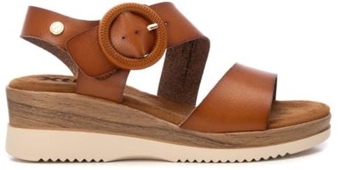 XTI - Sandalia Mujer Camel - Calzado Cómodo y Versátil - Moda casual - Modelo 14394401 (Talla 40)