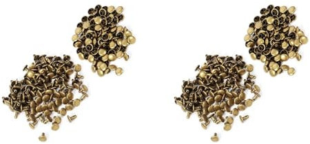 200 Sets, 3 Farben und 3 Größen, Ledernieten, Doppelkappenniete, Röhrenförmige Metallnieten, Metall-Lederhandwerk, Reparaturen, Nieten, Spike-Dekoration, 8 X 8 Mm