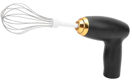 Mélangeur à Main électrique Portable – Batteur à Main sans Fil, Batteur à Main électrique, Fouet électrique Portatif, Batteur à œufs pour Mélanger la Cuisson et la Cuisson (BLACK)