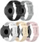 CUNUJIX 5 Stück Silikon Armband für Garmin Vivoactive 4S / Venu 3S / Venu 2S / Vivomove 3S, 18mm Soft Sport Wasserdichtes Ersatzband für Garmin Forerunner 255s/255s Music/265S Damen Herren
