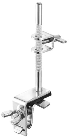 Namvo Drum Cowbell Clamp with Hoop Mount and Flat Action Jaws Adjustable Clamp for Percussion Instruments Ideal for Drum Kit Bass Drum Hoop Mounting