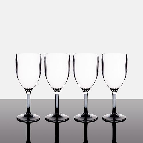 Cheerzly Dionysos - Calice da vino in acrilico infrangibile affumicato, elegante design britannico, senza BPA, Mystery in Every Sip, perfetto per bicchieri eleganti e durevoli