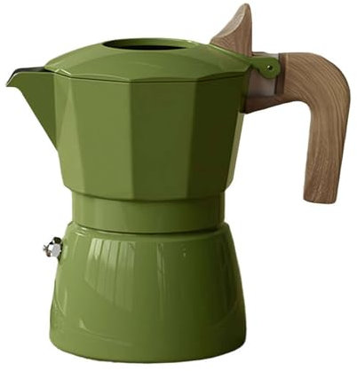 Cafetera retro, cafetera moca de vertido a mano, cafetera espresso para estufa de inducción y estufas de gas, cafetera de café Moka, cafetera compacta de aleación de aluminio para el hogar y la