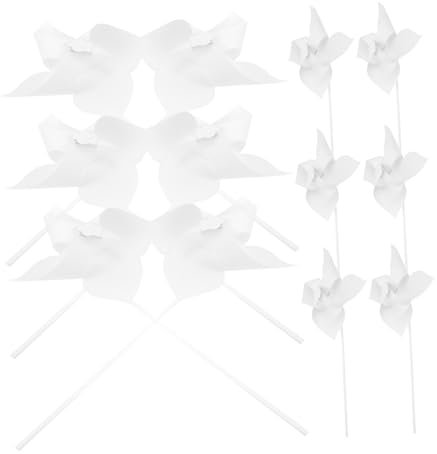 Abaodam 12pièces Lot de à Vent Papier Vierge à Colorier Soi-même pour Activités École Jardin Fête